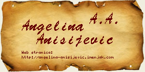 Angelina Anisijević vizit kartica